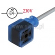 Złącze do elektrozaworu 18mm; GAN-DEFE7x-AG0200C1-xC607-AD; 2+2PE; LED 230V